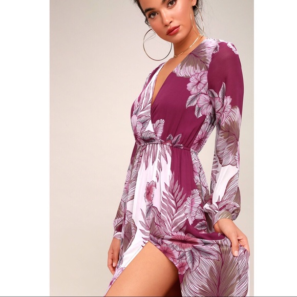 WONDROUS WATER LILIES MAGENTA FLORAL PRINT MAXI - Picture 4 of 7